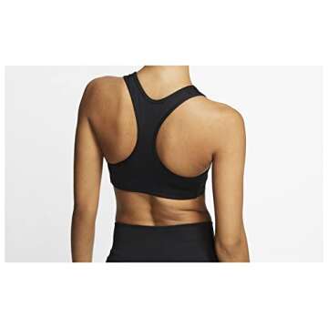 Nike Women's Nike Medium Support Non Padded Sports Bra, Black/(White), Medium