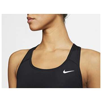 Nike Women's Nike Medium Support Non Padded Sports Bra, Black/(White), Medium