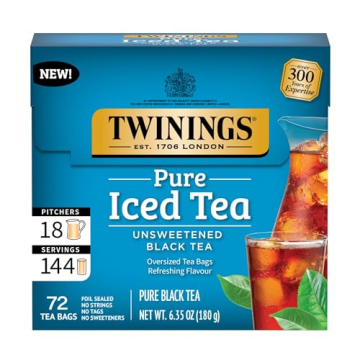 Twinings NEW Black Iced Tea Bags - 72 Deliciously Unsweetened