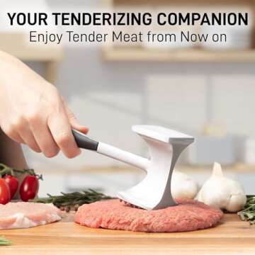 Zulay Professional Meat Tenderizer Tool - Dual Sided Meat Mallet Pounder With Comfort Grip Handle - ...