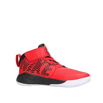 Nike Unisex-Kid's Team Hustle D 9 (PS) Sneaker, University red/Black-White, 13.5C Regular US Little Kid