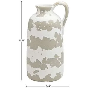 Rustic Stoneware Jug Vase for Your Home Decor