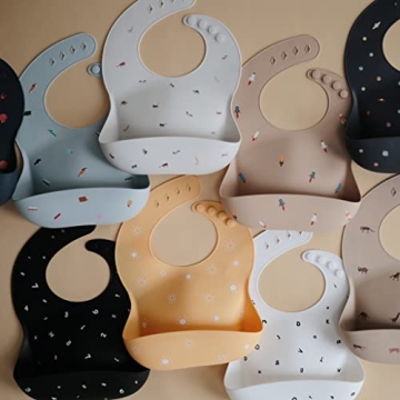Mushie Silicone Baby Bib | Adjustable Waterproof Feeding Bib