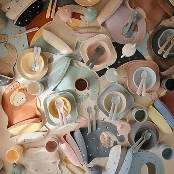 Mushie Silicone Baby Bib | Adjustable Waterproof Feeding Bib