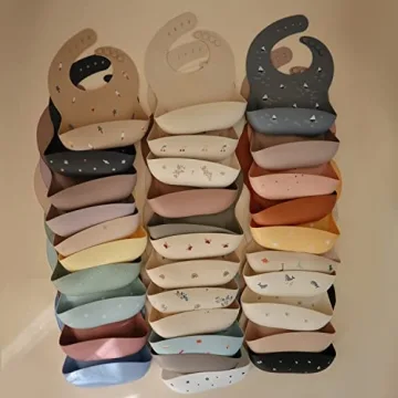 Mushie Silicone Baby Bib | Adjustable Waterproof Feeding Bib