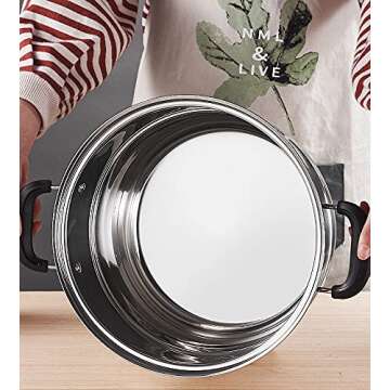 VONOTO 8.5 Quart Stainless Steel Steamer Pot for Cooking
