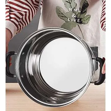 VONOTO 8.5 Quart Stainless Steel Steamer Pot for Cooking