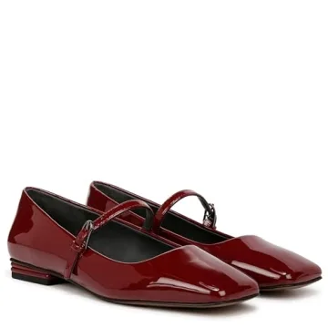 Franco Sarto Tinsley Mary Jane Flats in Gothic Red Patent