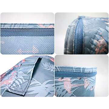 Compression Luggage Cubes for Traveling, Travel Organizer, Packing Travel Organizer Set of 8 pcs Cube Bags, Unique & Lovely Design, Durable Quality, Perfect as a Gift (Flamingo 8)