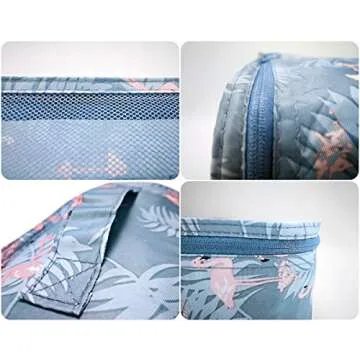 Compression Luggage Cubes for Traveling, Travel Organizer, Packing Travel Organizer Set of 8 pcs Cube Bags, Unique & Lovely Design, Durable Quality, Perfect as a Gift (Flamingo 8)