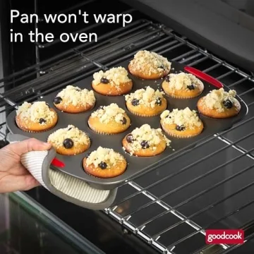 GoodCook MegaGrip 12-Cup Nonstick Muffin Pan with Grip