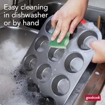 GoodCook MegaGrip 12-Cup Nonstick Muffin Pan with Grip