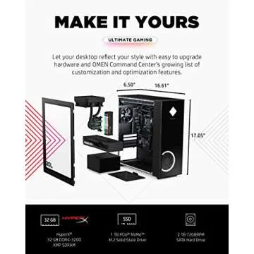 OMEN 30L Gaming Desktop PC, NVIDIA GeForce RTX 3080 Graphics Card, 10th Generation Intel Core i9-10850K Processor, 32 GB RAM, 1 TB SSD and 2 TB Hard Drive, Windows 10 Home (GT13-0092, 2020)