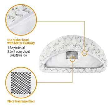 Steam Mop Replacement Pads for Bissell Powerfresh Steam Mop Pads Compatible with 1940 1440 1544 Series 19402 19404 19408 19409 1940a 1940f 1940q 1940t 1940w Washable Reusable Steam Mop Pad (6-PACK)