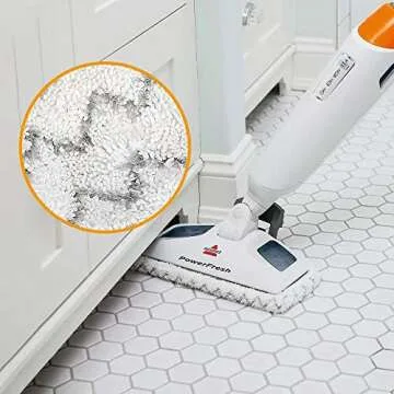 Steam Mop Replacement Pads for Bissell Powerfresh Steam Mop Pads Compatible with 1940 1440 1544 Series 19402 19404 19408 19409 1940a 1940f 1940q 1940t 1940w Washable Reusable Steam Mop Pad (6-PACK)