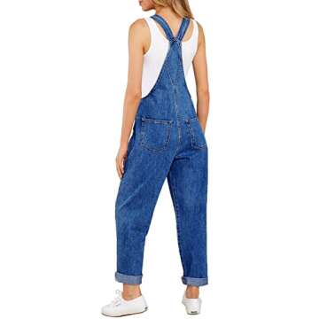 Luvamia Flexclusive Women's Casual Adjustable Denim Bib Overalls Jeans Pants
