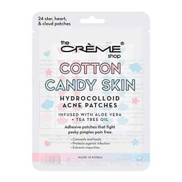 The Crème Shop Cotton Candy Skin Hydrocolloid Acne Patches, Acne Healing Dots/Stickers, Acne Treatm...