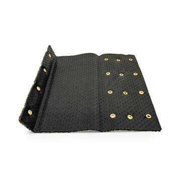 Camco 42968 Gray Premium Wrap Around RV Step Rug (PVC Material (22" x 23"))