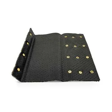 Camco 42968 Gray Premium Wrap Around RV Step Rug (PVC Material (22" x 23"))