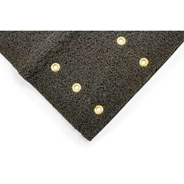 Camco 42968 Gray Premium Wrap Around RV Step Rug (PVC Material (22" x 23"))