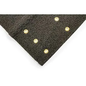 Camco 42968 Gray Premium Wrap Around RV Step Rug (PVC Material (22" x 23"))