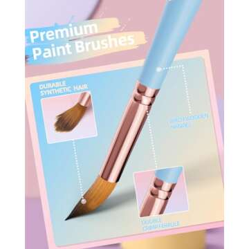 Versatile Artist Paint Brush Set for Kids and Adults