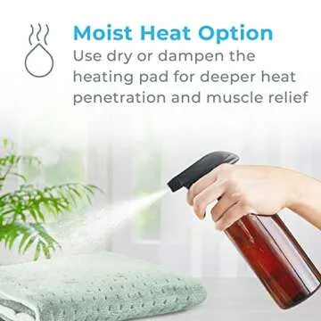 Pure Enrichment PureRelief XL Heating Pad - 12" x 24" Electric Heating Pad for Back Pain & Cramps, 6 Heat Settings, FSA/HSA Eligible, Soft Machine Wash Fabric, Auto-Off & Moist Heat (Zen Green)