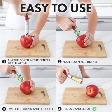 Zulay Kitchen Premium Apple Corer Tool 2 Pack
