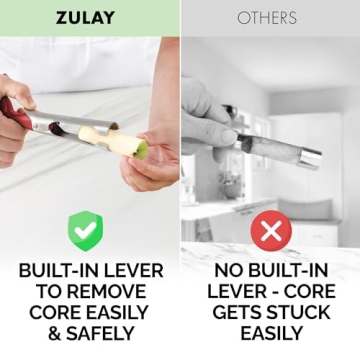 Zulay Kitchen Premium Apple Corer Tool 2 Pack