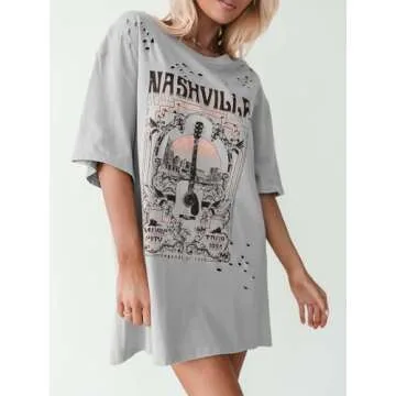 Imily Bela Nashville Oversized T-Shirt for Music Lovers