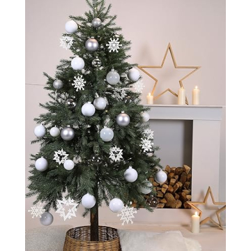 Shop DN DECONATION Stunning White Glass Christmas Ornaments