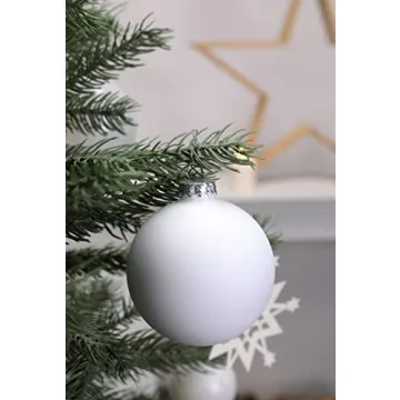 Shop DN DECONATION Stunning White Glass Christmas Ornaments