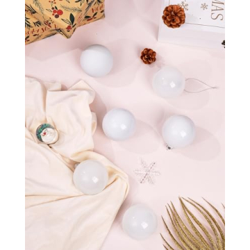 Shop DN DECONATION Stunning White Glass Christmas Ornaments