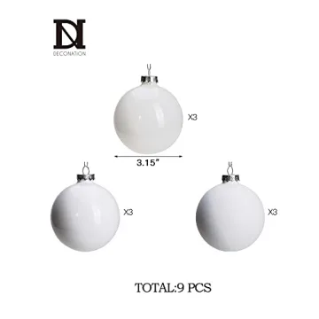 Shop DN DECONATION Stunning White Glass Christmas Ornaments