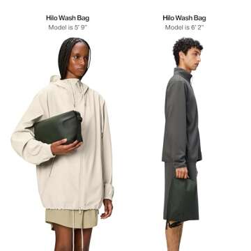 RAINS - Hilo wash bag - Waterproof Wash Bag for Men and Women - Wash Bag for Travel (Green)
