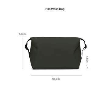 RAINS - Hilo wash bag - Waterproof Wash Bag for Men and Women - Wash Bag for Travel (Green)