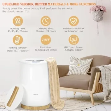 Keenray Towel Warmer Bucket with Adjustable Heating Modes