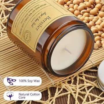 Relaxing Sage Sea Salt Scented Candle for Home & Gifts