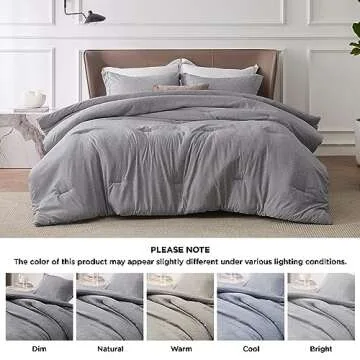 Bedsure Queen Comforter Set - Soft All-Season Elegance