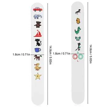 Check Vision Tester Stick, ANGGREK Kids Fixation Stick Vision Tester Clear Colorful Animal Patterns Coating Thicken Eye Test Card(No.2)