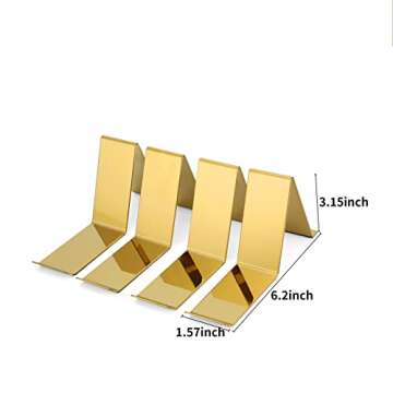 K KAIDIYIN 4 Pcs Gold Shoe Display Stands Metal Sandal Display Stands High Heel Display Rack Holder for Shoe Store Home Shopping Malls
