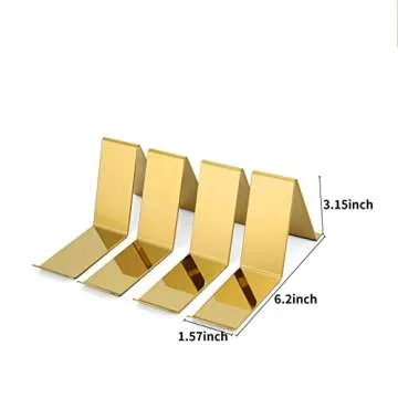 K KAIDIYIN 4 Pcs Gold Shoe Display Stands Metal Sandal Display Stands High Heel Display Rack Holder for Shoe Store Home Shopping Malls