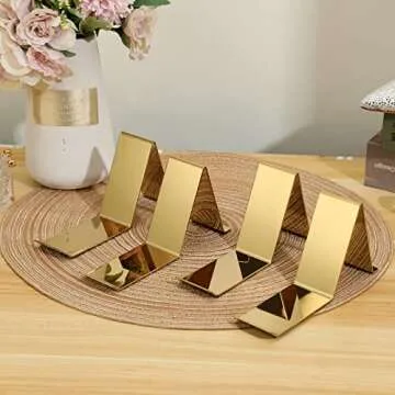 K KAIDIYIN 4 Pcs Gold Shoe Display Stands Metal Sandal Display Stands High Heel Display Rack Holder for Shoe Store Home Shopping Malls