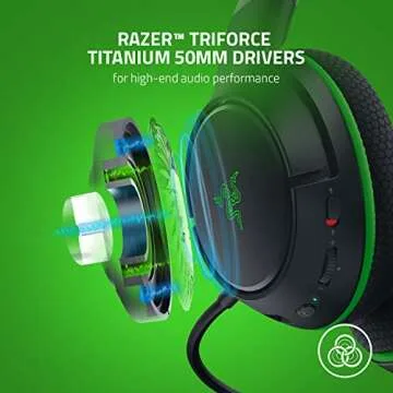 Razer Kaira Wireless Gaming Headset for Xbox Series X|S, Xbox One: Triforce Titanium 50mm Drivers - ...