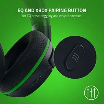 Razer Kaira Wireless Gaming Headset for Xbox Series X|S, Xbox One: Triforce Titanium 50mm Drivers - Cardioid Mic - Breathable Memory Foam Ear Cushions - EQ Pairing Button - Windows Sonic - Black