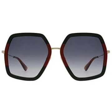Gucci Women's Urban Web Block Sunglasses, Green Red/Grey, One Size