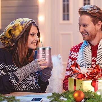 Valentines Gift 12 oz Wine Tumbler for Her Women