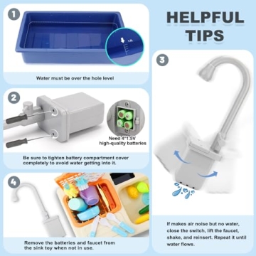 BOBXIN Play Sink: Kids Kitchen Toy with Running Water