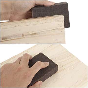 24 Pack Sanding Sponge Blocks Wet and Dry Sanding Block Coarse Medium Fine Superfine 4 Different Specifications, Washable and Reusable Sand Sponge Kit for Drywall, Metal, Wood