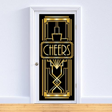 Beistle Cheers Door Cover for Gatsby Party Decor